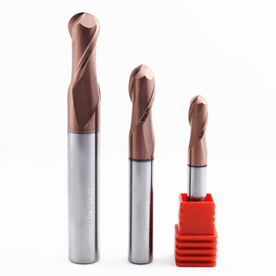 فرز انتهایی بینی توپی کاربید 6 میلی متری 2 شیار برای پردازش فلز