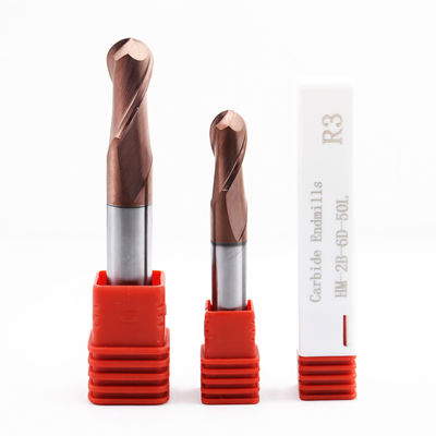 فرز انتهایی بینی توپی کاربید 6 میلی متری 2 شیار برای پردازش فلز