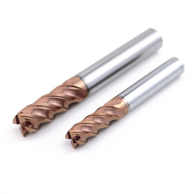 اینسرت فرز تنگستن کارباید 4 شیار برای فولاد HRC60 با پوشش AlTiN