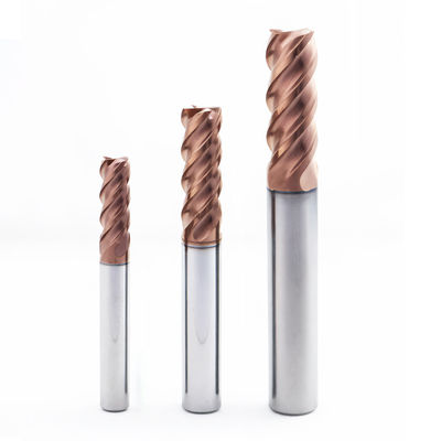 اینسرت فرز تنگستن کارباید 4 شیار برای فولاد HRC60 با پوشش AlTiN